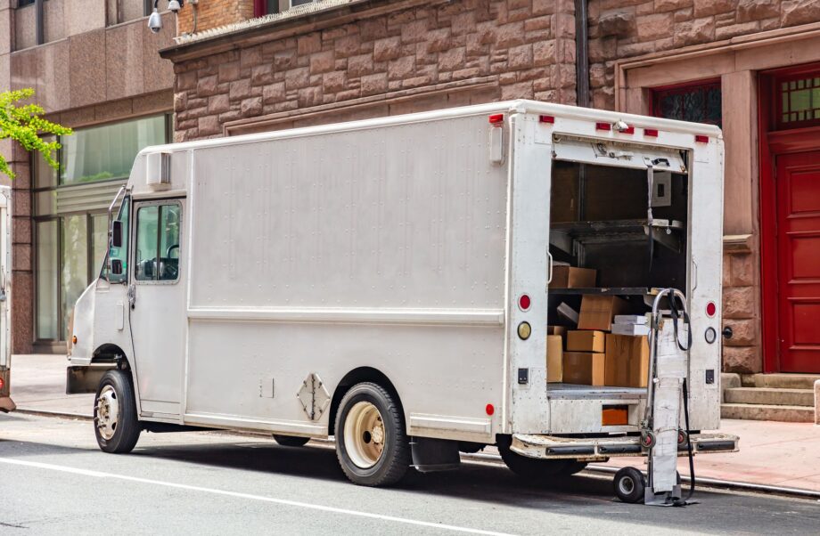 FedEx delivery van parked on a residential street in Dallas